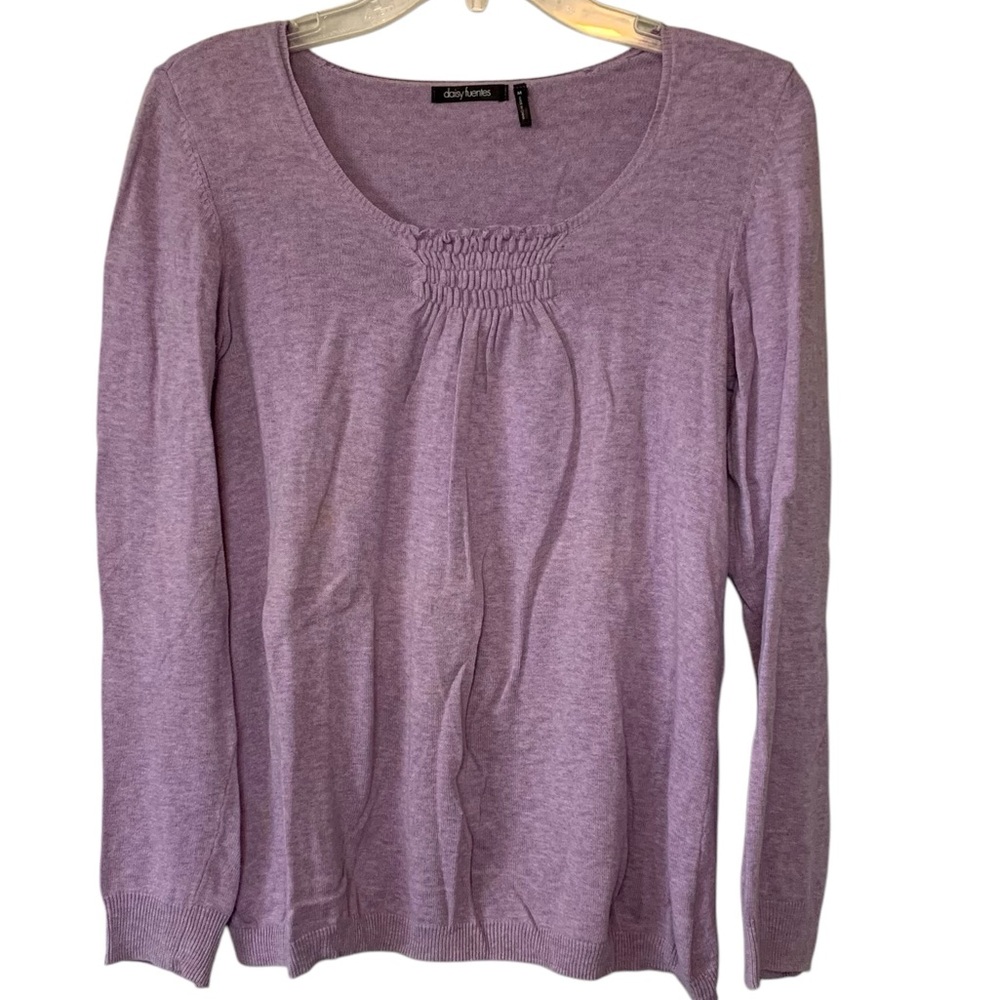 Daisy Fuentes Women's Hyacinth Heather Long Sleeve Knit Top